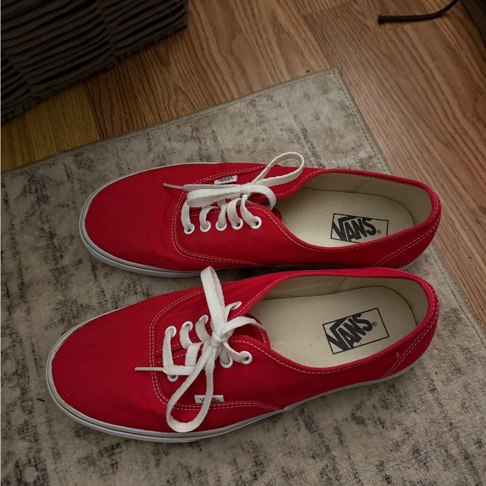 Vans Bold Red Canvas Shoes